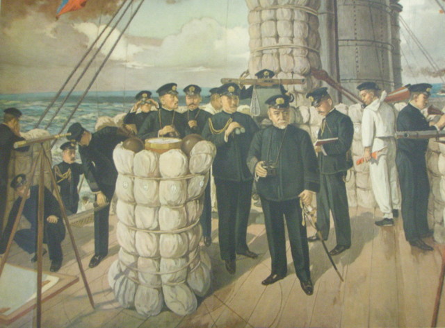 東郷大将の雄姿 日本海海戦の旗艦 三笠艦橋上 東郷大将の雄姿 日本海 東郷大将の雄姿 日本海海戦の旗艦 三笠艦橋上 東郷大将の雄姿 日本海